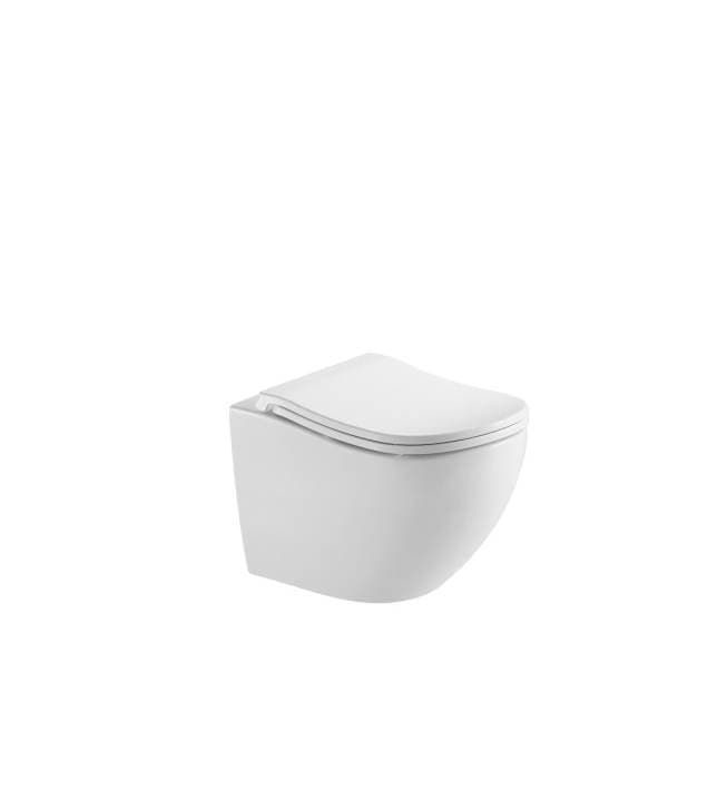 Rivon Wall Hung Closet - Round -White (C891R46)